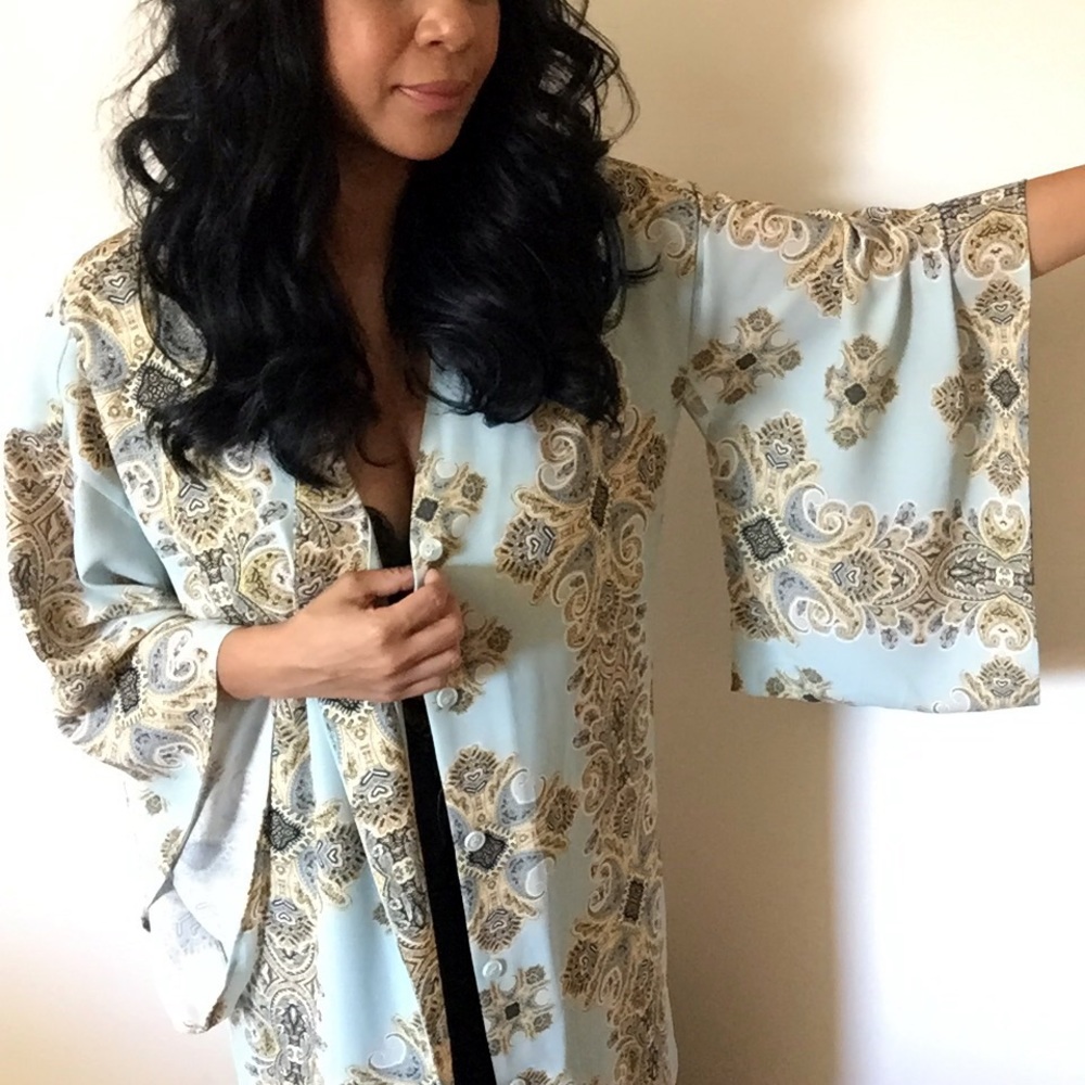 Pink Stitch Luxurious Printed Kimono 👘